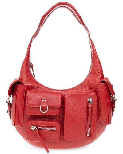 Blumarine Leather Shoulder Bag - Red