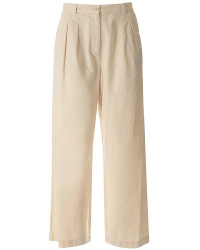 A.P.C. Straight Leg Trousers - Natural