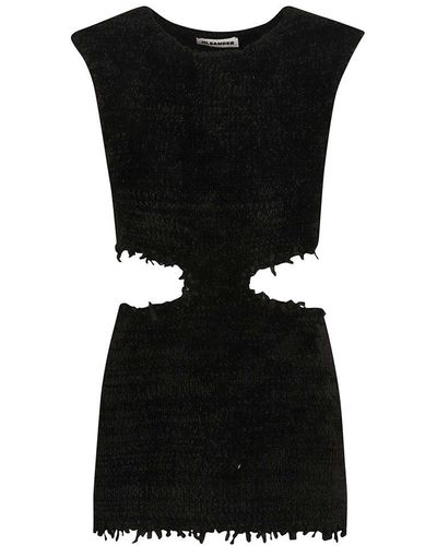 Jil Sander Cut-out Detailed Sleeveless Dress - Black