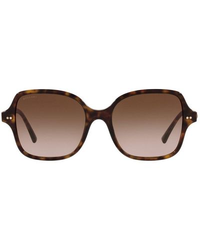 BVLGARI Oversized Frame Sunglasses - Brown
