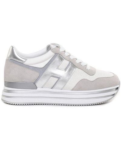 Hogan Logo-patch Flatform Sneakers - White