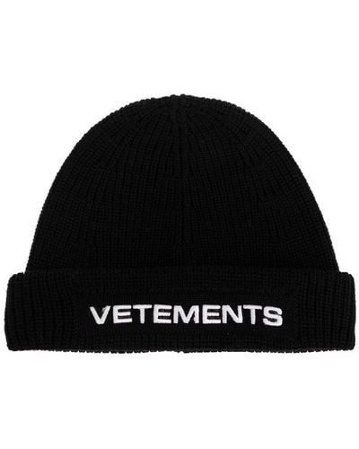 Vetements Cap With Logo - Black