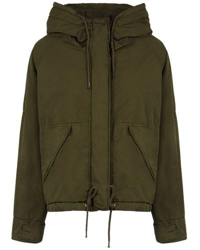 Aspesi Drawstring Hooded Jacket - Green