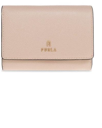 Furla Logo Plaque Snapped Wallet - Pink