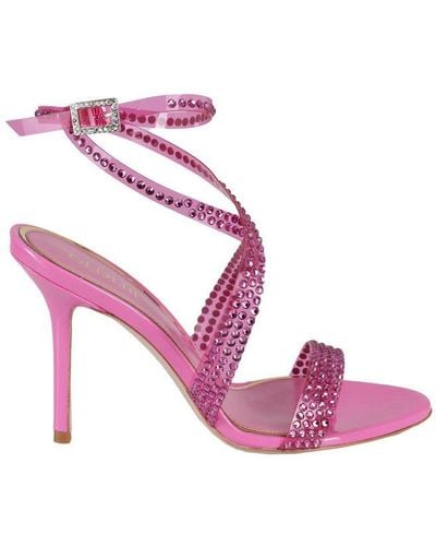 Gedebe Kim Embellished Ankle Strap Sandals - Pink