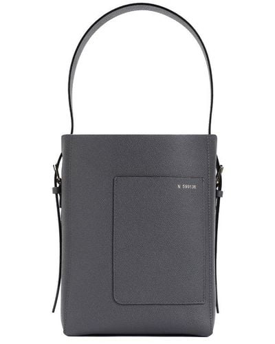 Valextra Soft Mini Bucket Bag - Black