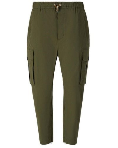 DSquared² Drawstring Tapered Cargo Trousers - Green