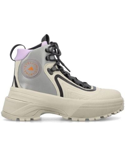 adidas By Stella McCartney X Terrex Logo Patch Round-toe Hiking Boots - White