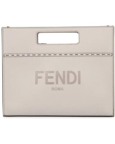 Fendi Leather Handbag - Gray