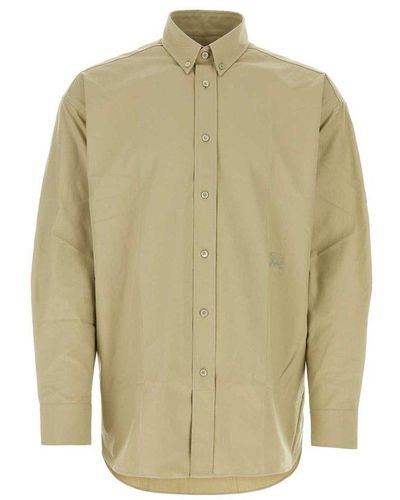 Burberry Logo-embroidered Button-up Shirt - Green