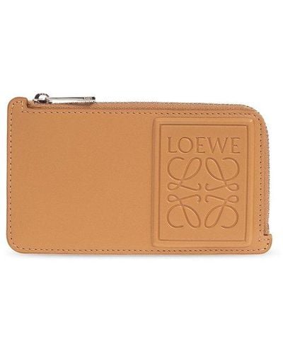 Loewe Debossed Logo Card Holder - Natural