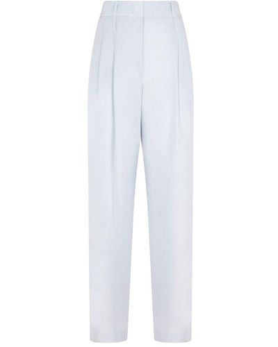 Giorgio Armani Pleated Tailored Trousers - White