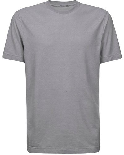 Zanone Crewneck Short-sleeved T-shirt - Gray