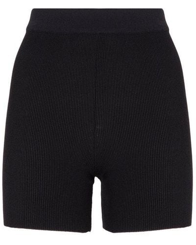 Jacquemus High Waist Knitted Cycling Shorts - Black