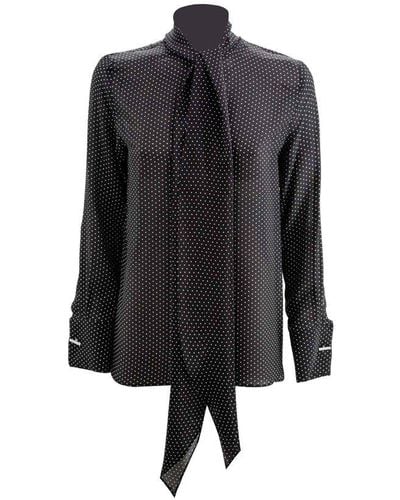 Max Mara Studio Floral Silk Cotton Shirt - Black