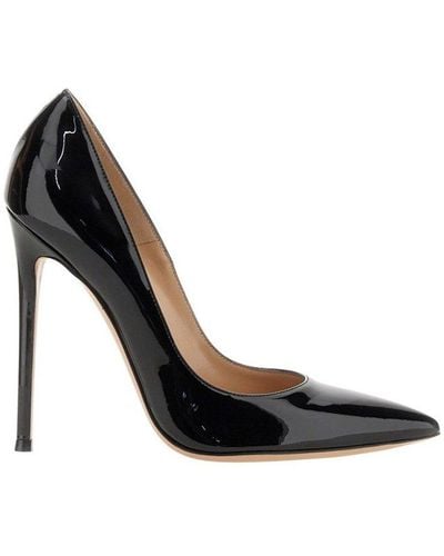 Gianvito Rossi Pointed-toe Slip-on Court Shoes - Black