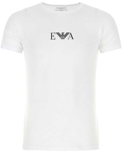 Emporio Armani White Stretch Cotton T-shirt Set