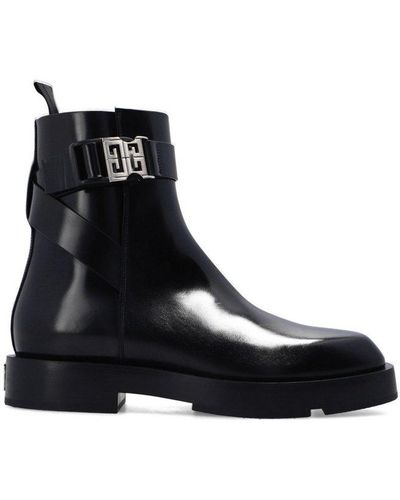 Givenchy 4g Buckle Ankle Boots - Black