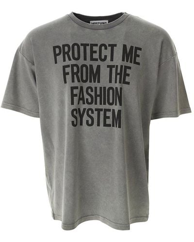 Moschino Slogan-printed Crewneck T-shirt - Grey