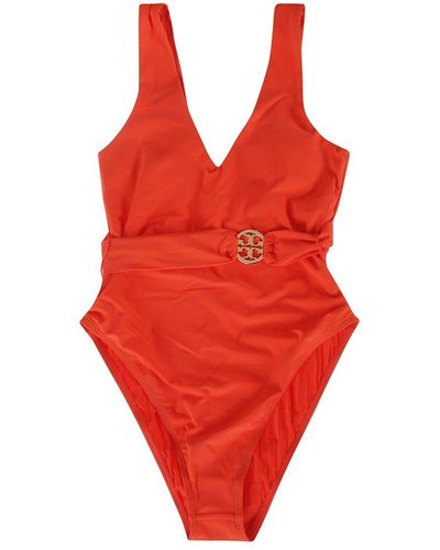 Tory Burch Miller Plunge One-piece - Red