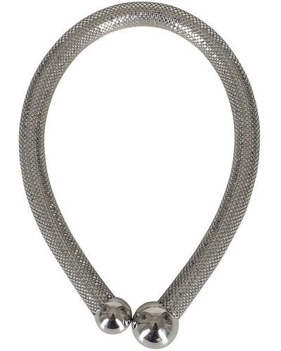 Rabanne Pixel Tube Necklace - Metallic