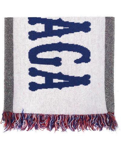 Balenciaga Scarf With Logo - Blue