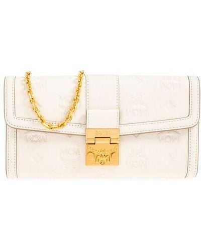 MCM 'tracy' Wallet With Chain, - White