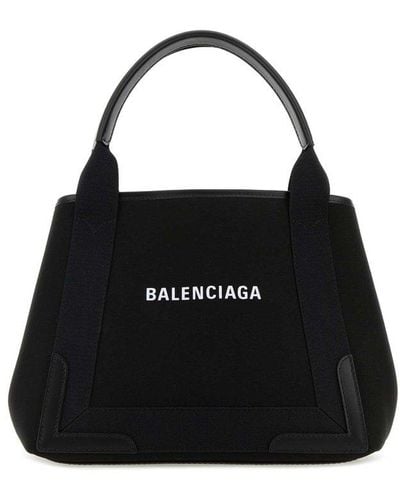 Balenciaga Navy Xs Tote Bag - Black