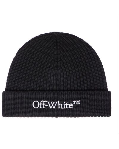 Off-White c/o Virgil Abloh Logo-embroidered Wool Beanie - Black