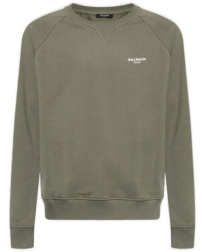 Balmain Sweatshirt With Logo, - Green