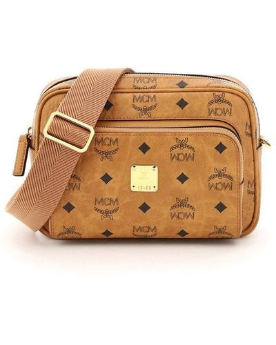 MCM: shoulder bag for woman - Brown  Mcm shoulder bag MWSBAER01 online at