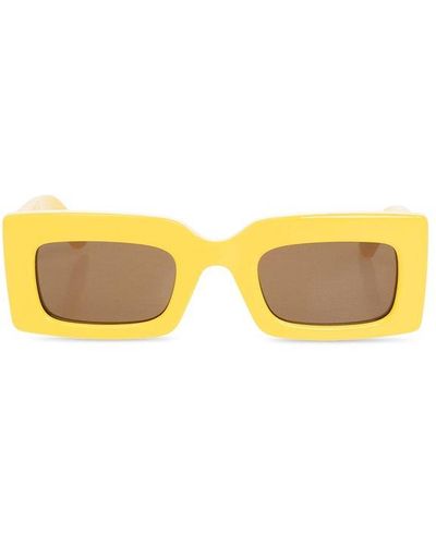 Alexander McQueen Sunglasses With Logo - Yellow
