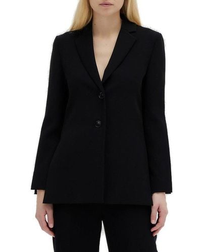 Boutique Moschino Long-sleeved Side Slit Blazer - Black
