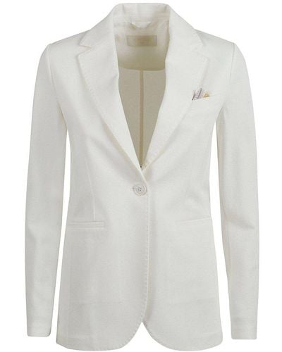Circolo 1901 Single-breasted Tailored Blazer - White