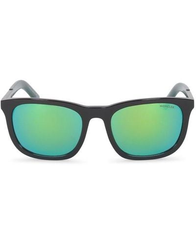 Moncler Rectangular Frame Sunglasses - Green