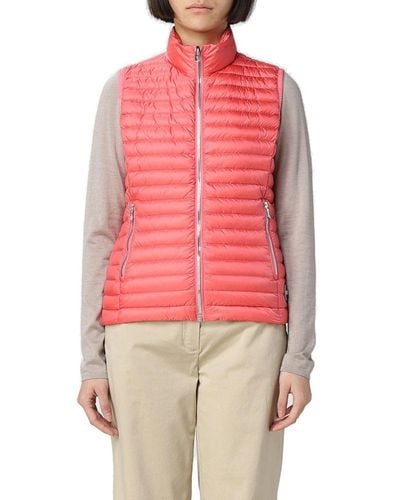 Colmar Zipped Quilted Gilet - Red