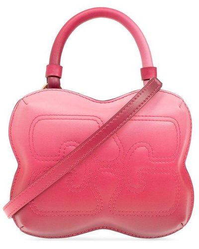 Ganni 'butterfly Small' Shoulder Bag, - Pink