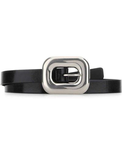 Bottega Veneta Black Leather Chain Link Belt