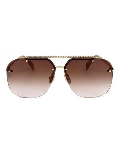 Lanvin Navigator Frame Sunglasses - Brown