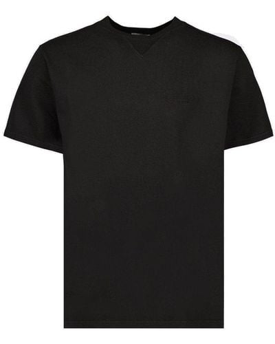 Dior Logo Embroidered Round-neck T-shirt - Black