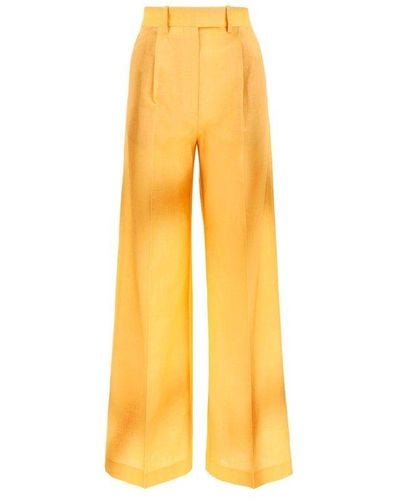 Fendi Sunset Wide-leg Pants - Yellow