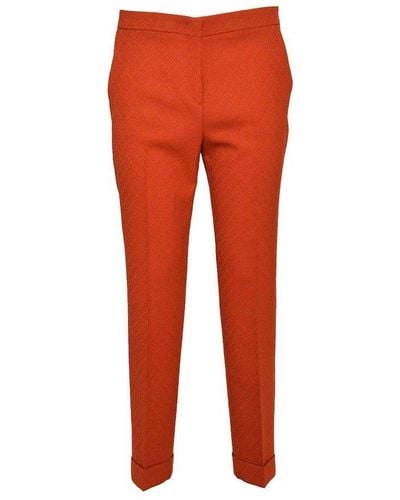 Etro Skinny Cut Cropped Trousers - Red