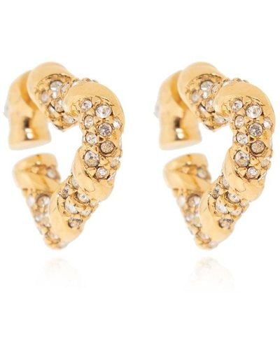 Lanvin Heart Shape Earrings - Metallic