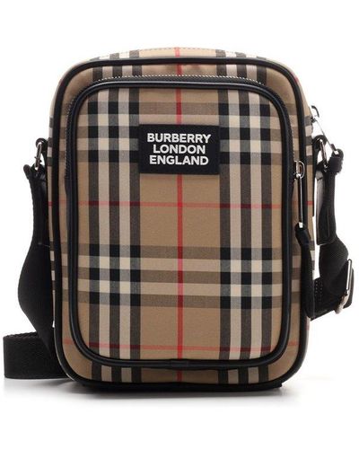 Burberry Vintage Check Crossbody Bag - Natural