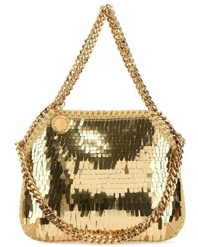 Stella McCartney Mini Falabella Embellished Chain-linked Shoulder Bag - Metallic