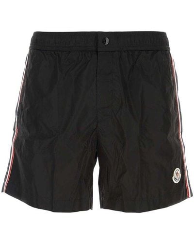 Moncler Logo Patch Swimming Shorts - Black