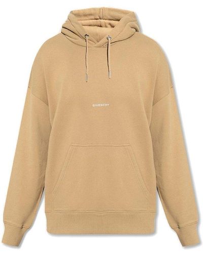 Givenchy Logo-embroidered Hoodie - Natural