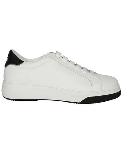DSquared² Logo Printed Lace-up Sneakers - White