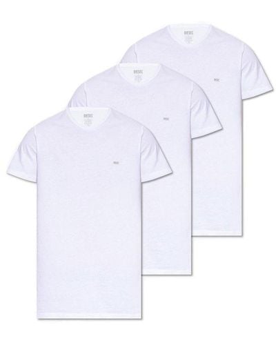 DIESEL Umtee 3 Pack T-shirts - White