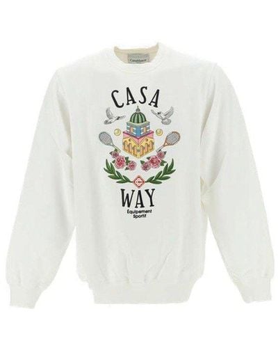 Casablancabrand Casa Way Crewneck Sweatshirt - White